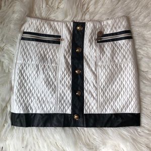 Quilted print mini skirt